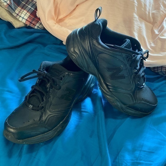 New Balance 624v2 All Black Premium Leather Upper Abzorb In The Heel Shoes